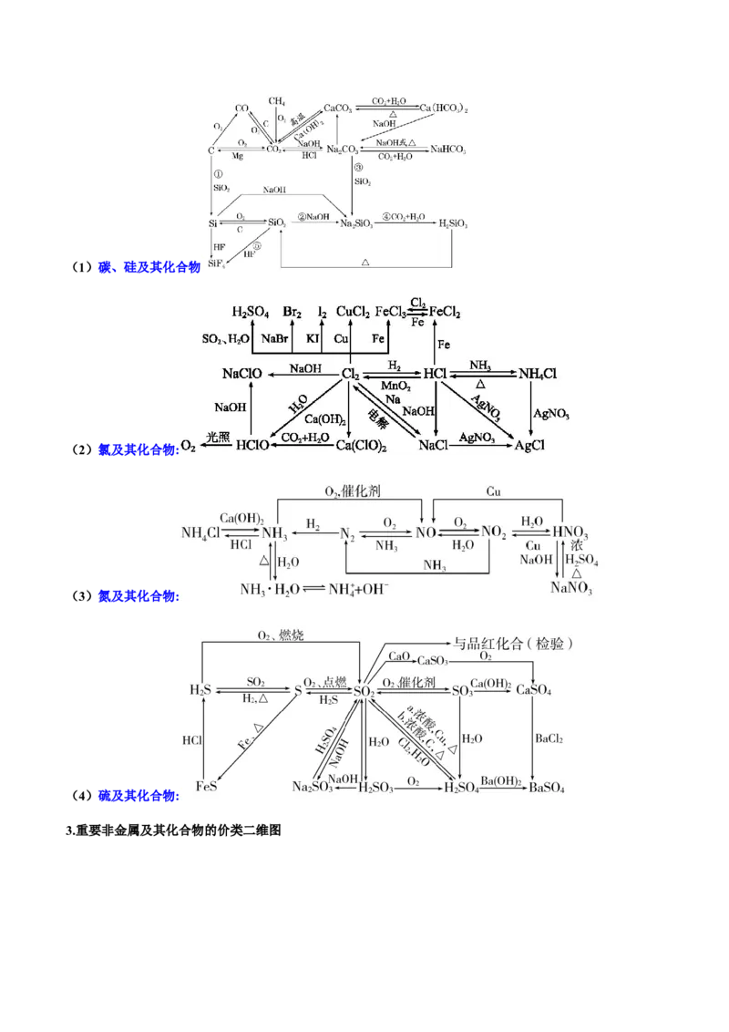 专题06非金属及其重要化合物（讲义）（解析版）_05高考化学_2024年新高考资料_2.2024二轮复习_高频考点2024年高考化学二轮复习高频考点追踪与预测（新高考专用）