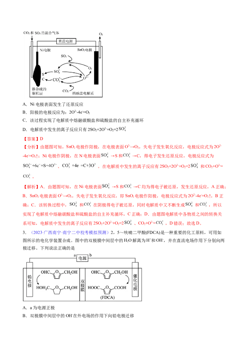 专题25电解池金属的腐蚀与防护-2024年高考化学一轮复习基础考点必刷好题（新教材新高考）（解析版）_05高考化学_2024年新高考资料_1.2024一轮复习