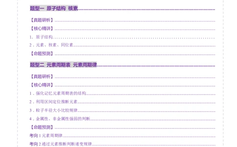 专题11物质结构与元素周期律（讲义）（原卷版）_05高考化学_2025年新高考资料_二轮复习_上好课2025年高考化学二轮复习讲练测（新高考通用）3379109_主题五物质结构与性质