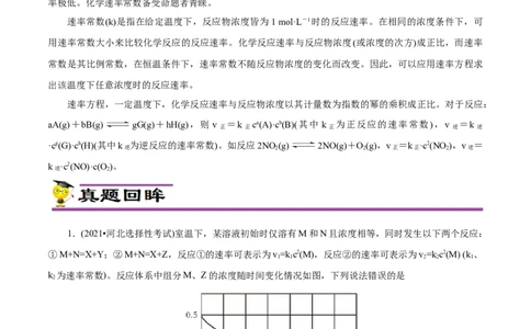 专项26化学速率常数（解析版）_05高考化学_新高考复习资料_2023年新高考资料_专项复习_2023年高考化学热点专项导航与精练（新高考专用）