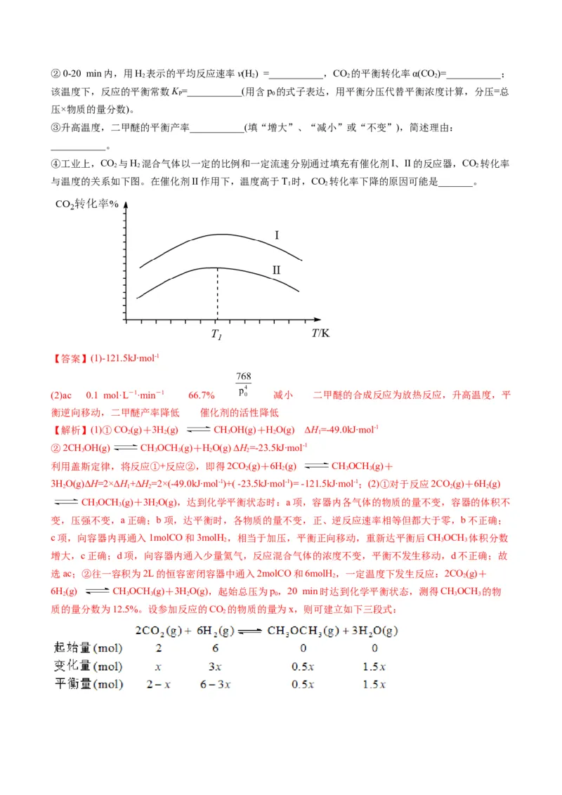 专题06化学反应速率与平衡（专练）-瞄准2023年高考化学二轮专题考点抢分计划（解析版）_05高考化学_新高考复习资料_2023年新高考资料_二轮复习