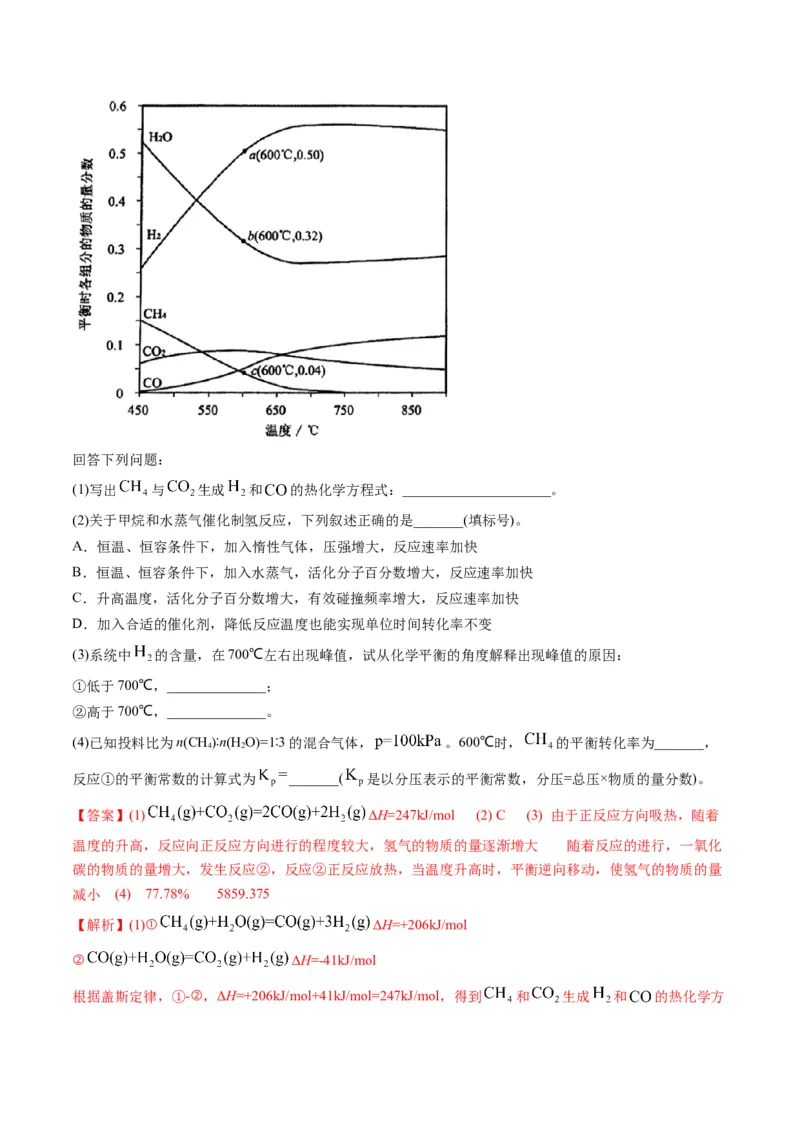 专题06化学反应速率与平衡（专练）-瞄准2023年高考化学二轮专题考点抢分计划（解析版）_05高考化学_新高考复习资料_2023年新高考资料_二轮复习