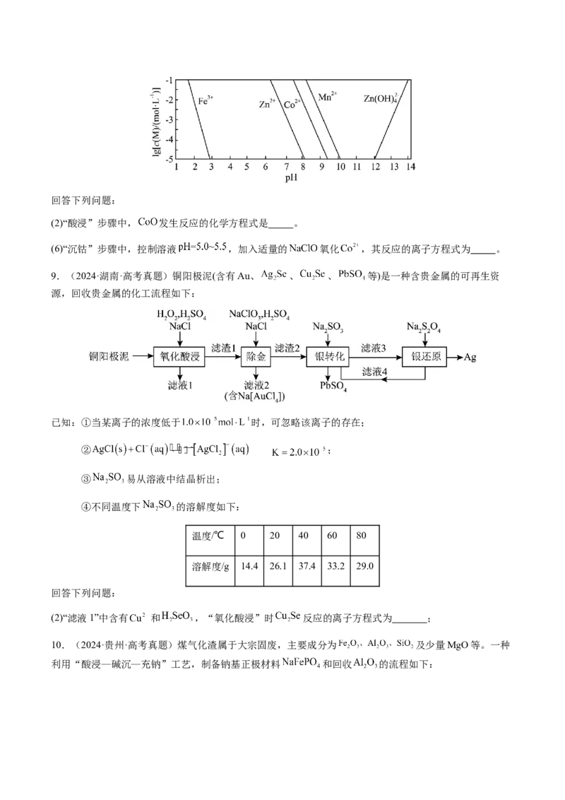 专题07陌生情境中化学(离子)方程式的书写（原卷版）-备战2025年高考化学二轮&middot;突破提升专题复习讲义（新高考通用）_05高考化学_2025年新高考资料_二轮复习_01高考语文等多个文件