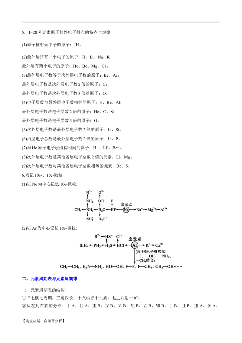 专题07物质结构与元素周期律（讲义）（解析版）_05高考化学_新高考复习资料_2024年新高考资料_二轮复习资料_讲义_教师版（含答案解析）