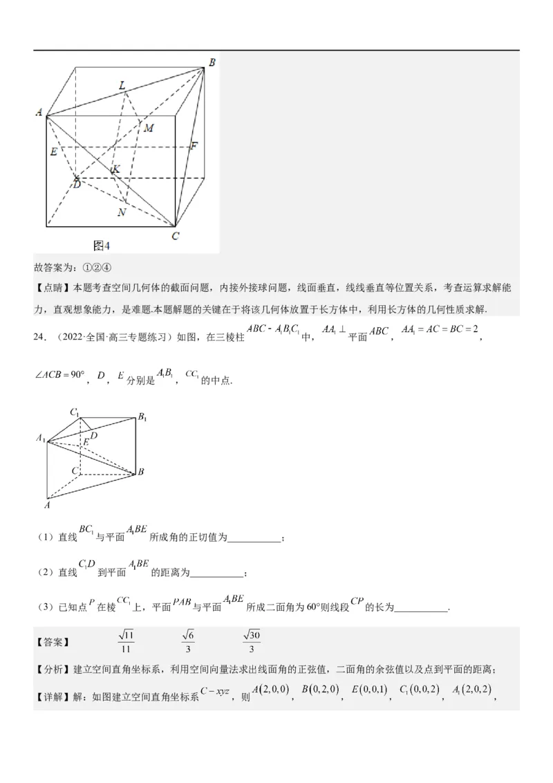 解密18空间向量在立体几何中的应用（角和距离）（解析版）_2.2025数学总复习_2023年新高考资料_二轮复习_考点2023年高考数学二轮复习讲义+训练（新高考专用）