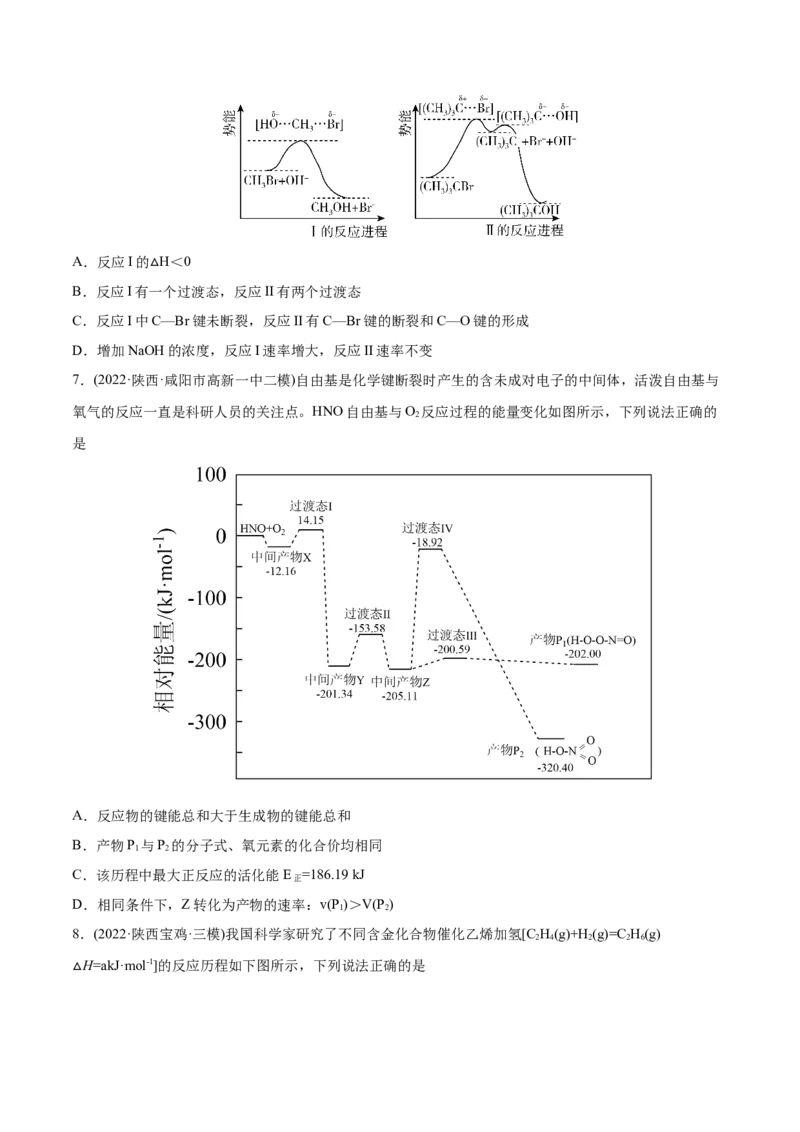 专题07化学反应中的能量变化及反应机理-2022年高考真题和模拟题化学分专题训练（学生版）_05高考化学_2024年新高考资料_1.2024一轮复习_赠2022年高考化学真题与模拟题分类训练