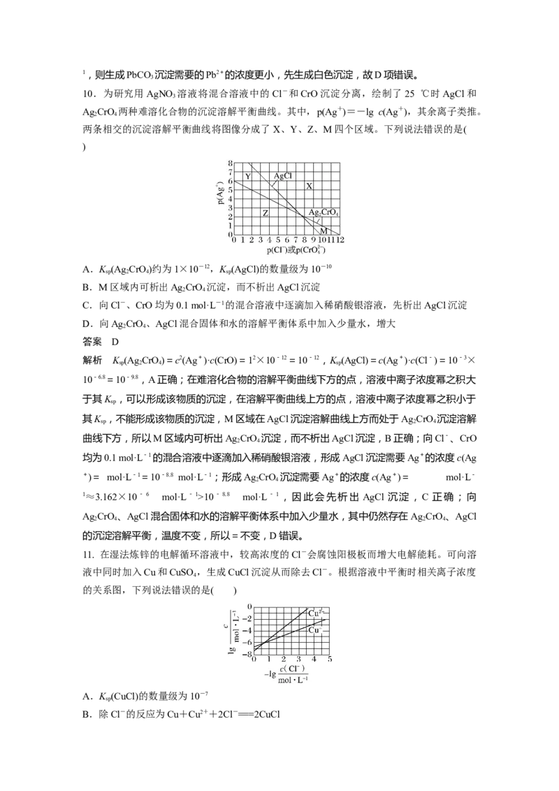 2024年高考化学一轮复习（新高考版）第9章第58讲　沉淀溶解平衡图像的分析_05高考化学_2024年新高考资料_1.2024一轮复习_2024年高考化学一轮复习讲义（新人教新高考版）