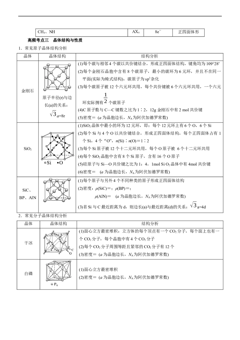 专题15物质结构与性质（讲）（学生版）_05高考化学_通用版（老高考）复习资料_2023年复习资料_二轮复习_2023年高考化学二轮复习讲练测（全国通用）