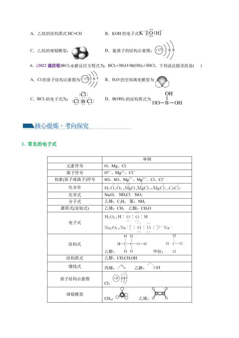 专题01化学物质及其变化（讲义）（原卷版）_05高考化学_2024年新高考资料_2.2024二轮复习_2024年高考化学二轮复习讲练测（新教材新高考）