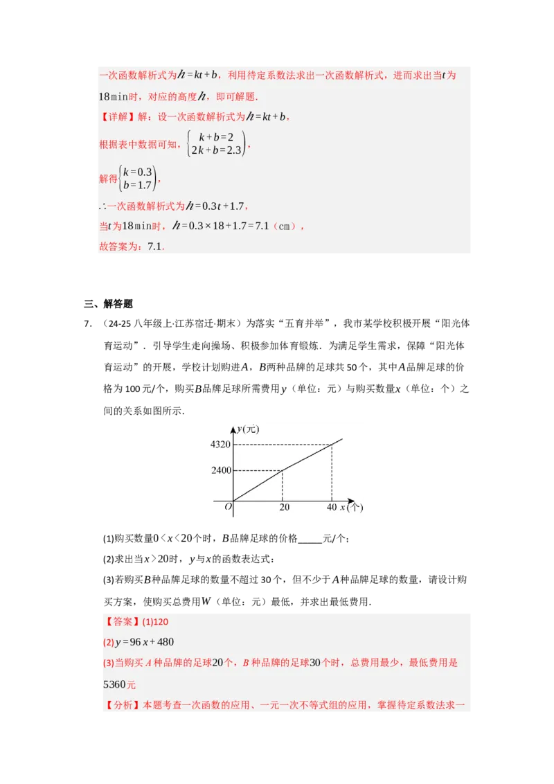 第04讲一次函数的应用（知识解读+达标检测）（教师版）_初中数学_八年级数学下册（人教版）_知识解读与题型专练-V14_2025版