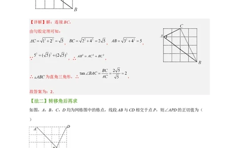 专题23网格中求正切（原卷版）_初中数学人教版_9下-初中数学人教版_07专项讲练_微专题2022-2023学年九年级数学下册常考点微专题提分精练（人教版）