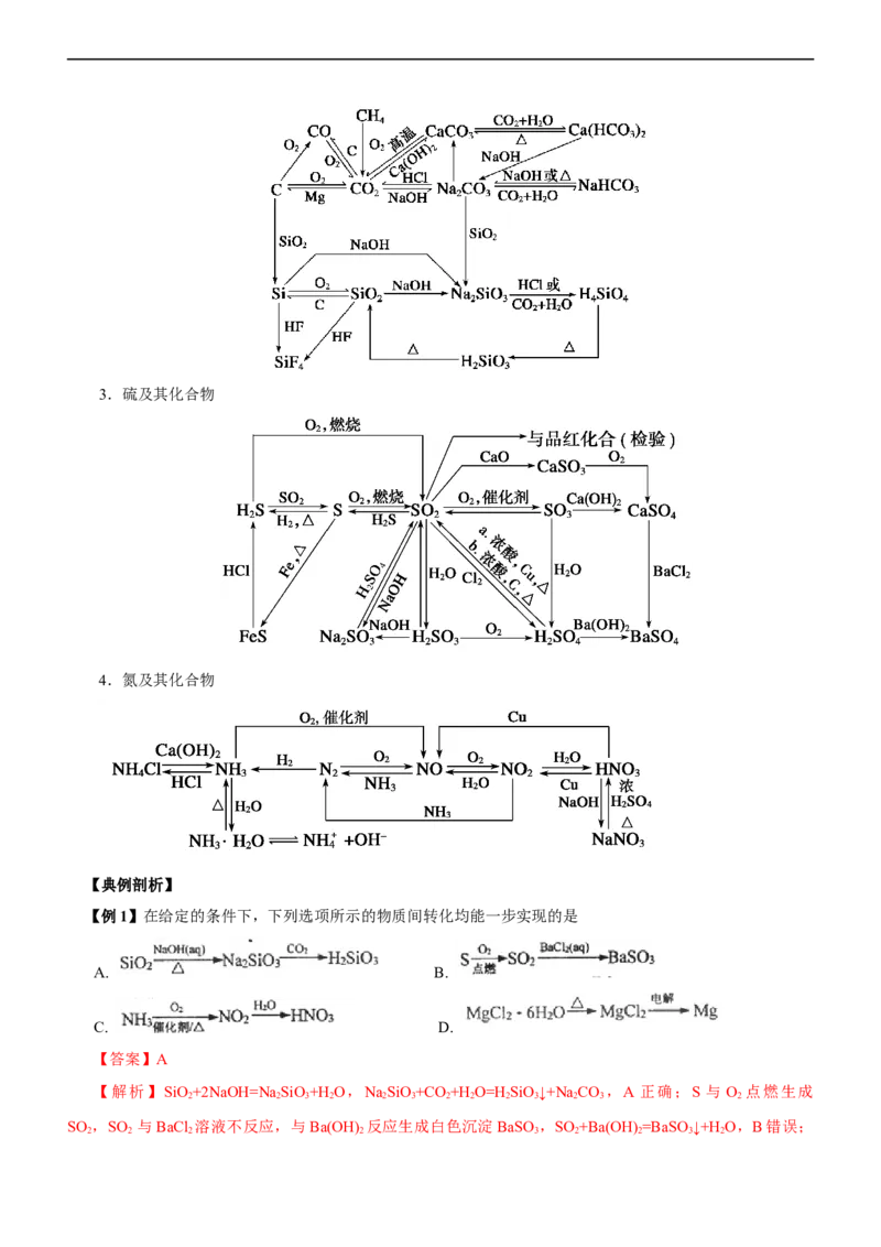 专题07非金属及其化合物（讲）（学生版）_05高考化学_通用版（老高考）复习资料_2023年复习资料_二轮复习_2023年高考化学二轮复习讲练测（全国通用）