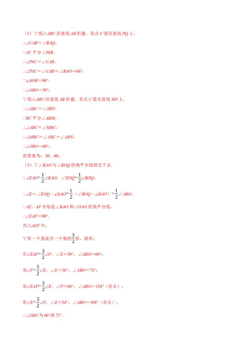 专题13.2几何图形中的翻折变换（压轴题专项讲练）（人教版）（解析版）_初中数学人教版_8上-初中数学人教版_旧版_07专项讲练_八年级数学上册从重点到压轴（人教版）