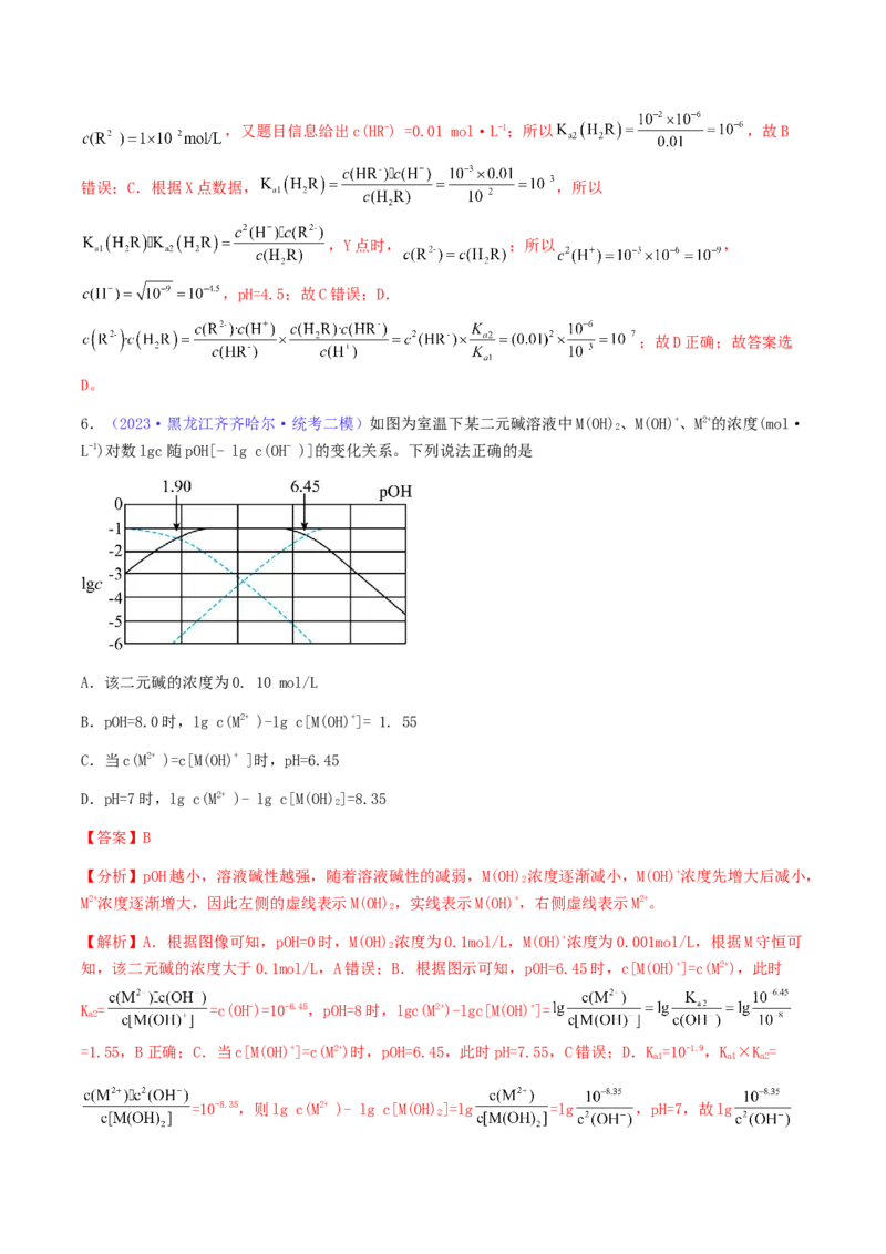 专题30水的电离和溶液的pH-2024年高考化学一轮复习基础考点必刷好题（新教材新高考）（解析版）_05高考化学_2024年新高考资料_1.2024一轮复习