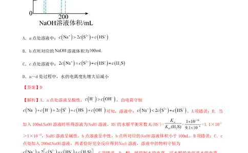 专题30水的电离和溶液的pH-2024年高考化学一轮复习基础考点必刷好题（新教材新高考）（解析版）_05高考化学_2024年新高考资料_1.2024一轮复习