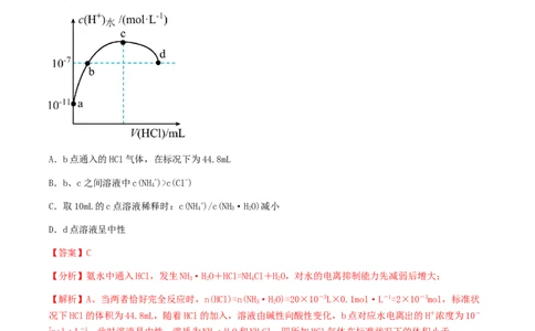 专题30水的电离和溶液的pH-2024年高考化学一轮复习基础考点必刷好题（新教材新高考）（解析版）_05高考化学_2024年新高考资料_1.2024一轮复习
