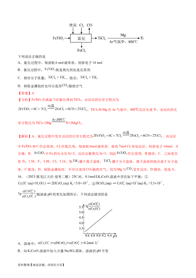 2024年高考化学一轮复习收官卷02（解析版）_05高考化学_新高考复习资料_2024年新高考资料_一轮复习资料_2024年高考一轮复习模拟卷