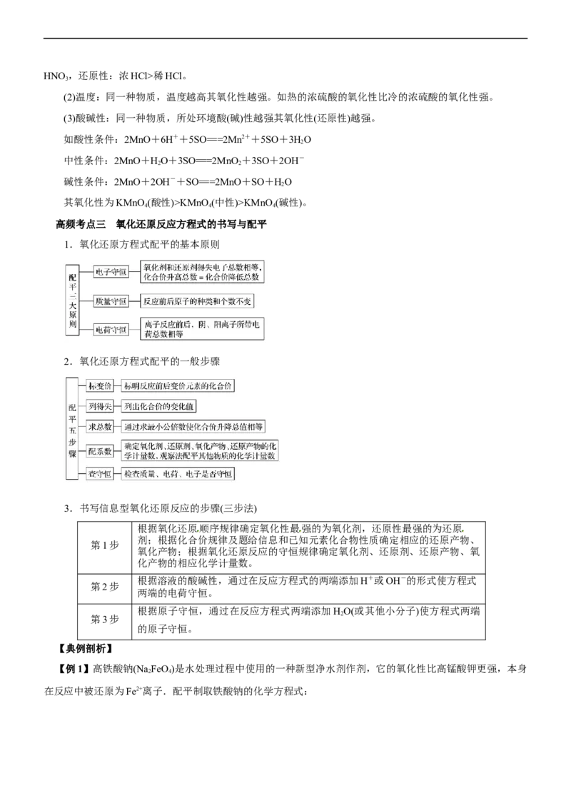 专题04氧化还原反应（讲）（教师版）_05高考化学_通用版（老高考）复习资料_2023年复习资料_二轮复习_2023年高考化学二轮复习讲练测（全国通用）