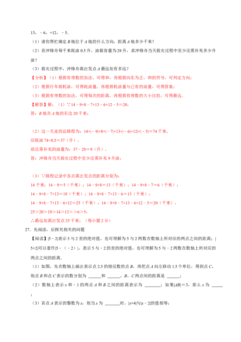 专题05有理数相关概念类易错题专训（解析版）_初中数学人教版_7上-初中数学人教版_7上-初中数学人教版（旧版）赠送_07专项讲练