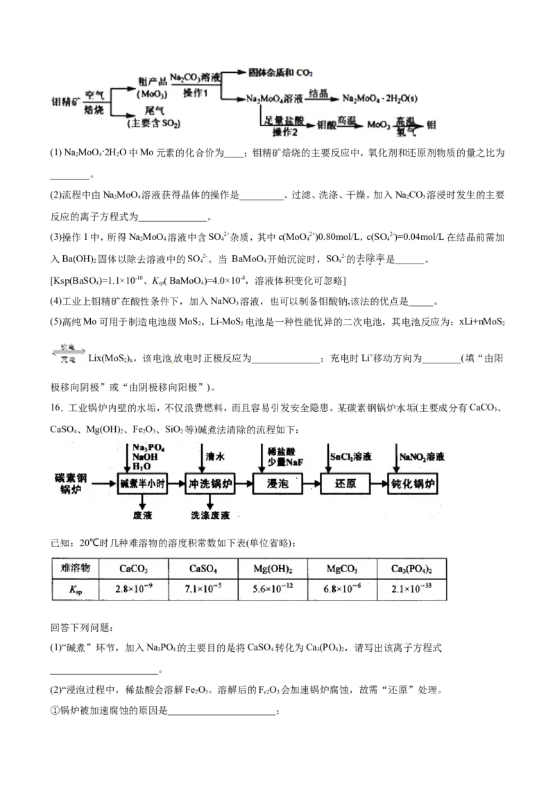 专题19化学工艺流程图-2019年高考化学易错题汇总（原卷版）_05高考化学_新高考复习资料_2022年新高考资料_2022年一轮复习各版本_1.高考化学2022年一轮复习通用版_原卷版