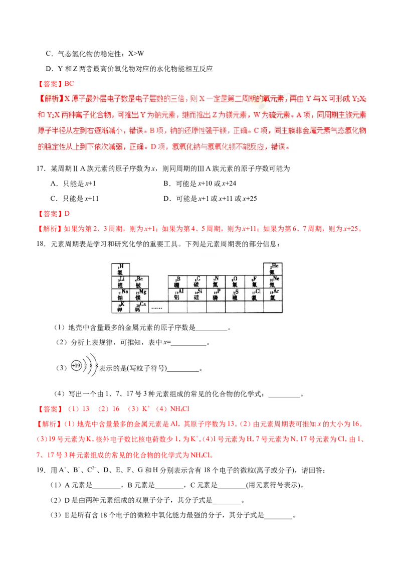 专题04物质结构和元素周期律-高中化学纠错笔记_05高考化学_新高考复习资料_2022年新高考资料_2022年一轮复习各版本_1.高考化学2022年一轮复习通用版_赠品高中化学纠错笔记
