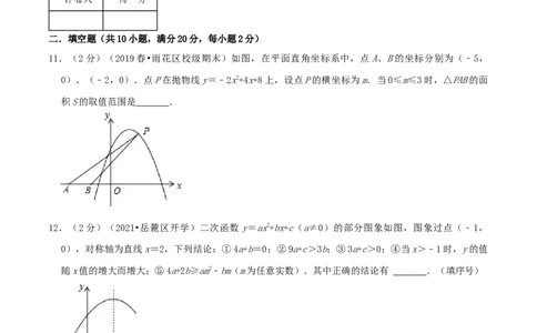 专题05二次函数的图像和性质（原卷版）_初中数学人教版_9上-初中数学人教版_07专项讲练_挑战压轴题九年级数学上册压轴题专题精选汇编（人教版）