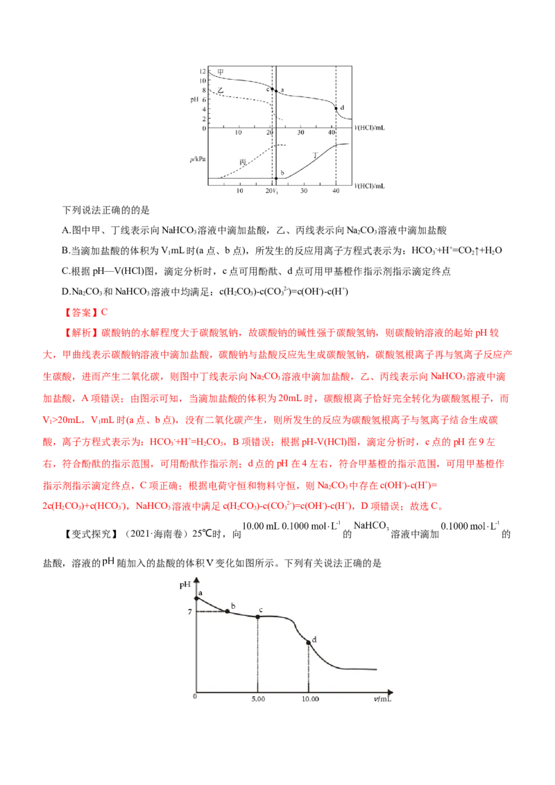 专题06水溶液中的离子平衡（讲）-2023年高考化学二轮复习讲练测（新高考专用）解析版_05高考化学_新高考复习资料_2023年新高考资料_二轮复习