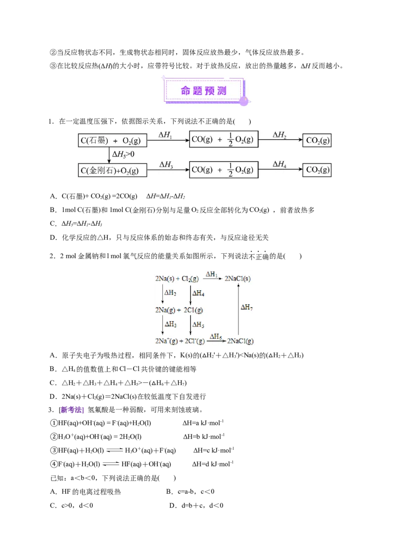 专题06化学反应与能量（讲义）（原卷版）_05高考化学_2025年新高考资料_二轮复习_上好课2025年高考化学二轮复习讲练测（新高考通用）3379109_主题三化学反应原理