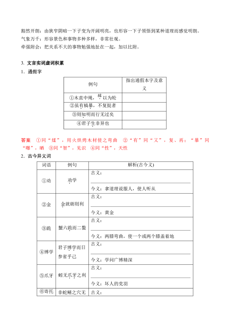 第六单元（知识清单）统编版必修上册）_高语_高中语文_必修上册_知识清单