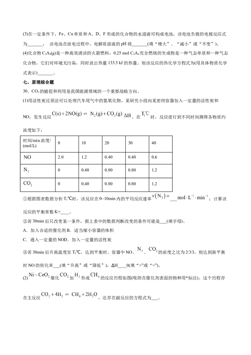 专题06化学能与电能的转化（含解析）_05高考化学_2025年新高考资料_专项练习_2025高考化学专题复习冲刺练习（含解析）（完结）