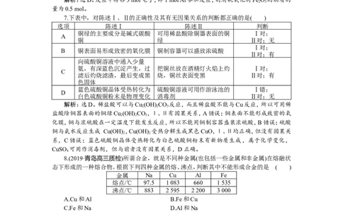 5第12讲　用途广泛的金属材料及开发利用金属矿物　新题培优练_05高考化学_新高考复习资料_2022年新高考资料_2022年一轮复习各版本_1.高考化学2022年一轮复习通用版