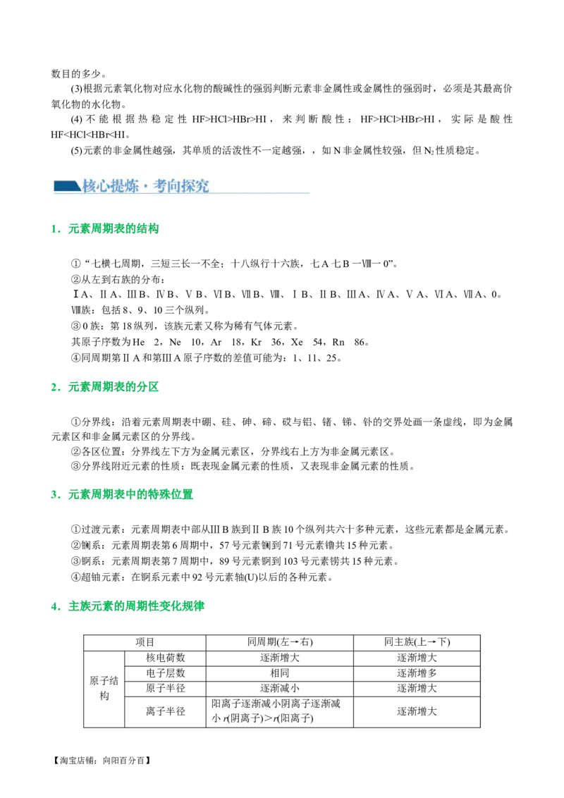 专题11物质结构与元素周期律(讲义)(解析版)_05高考化学_新高考复习资料_2024年新高考资料_二轮复习资料_2024年高考化学二轮复习讲练测（新教材新高考）_配套讲义（原卷版+解析版）