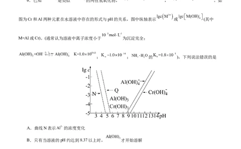 专题06水溶液中的离子平衡（测）原卷版-2023年高考化学二轮复习讲练测（新高考专用）_05高考化学_新高考复习资料_2023年新高考资料_二轮复习