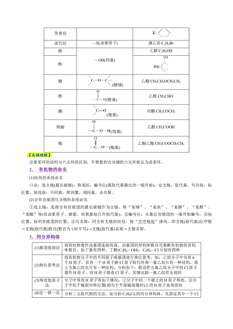 专题13有机化学基础（讲义）（解析版）_05高考化学_2025年新高考资料_二轮复习_上好课2025年高考化学二轮复习讲练测（新高考通用）3379109_主题六有机化学
