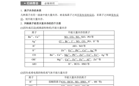 2024年高考化学一轮复习（新高考版）第1章第3讲　离子共存、离子检验与推断_05高考化学_2024年新高考资料_1.2024一轮复习_2024年高考化学一轮复习讲义（新人教新高考版）