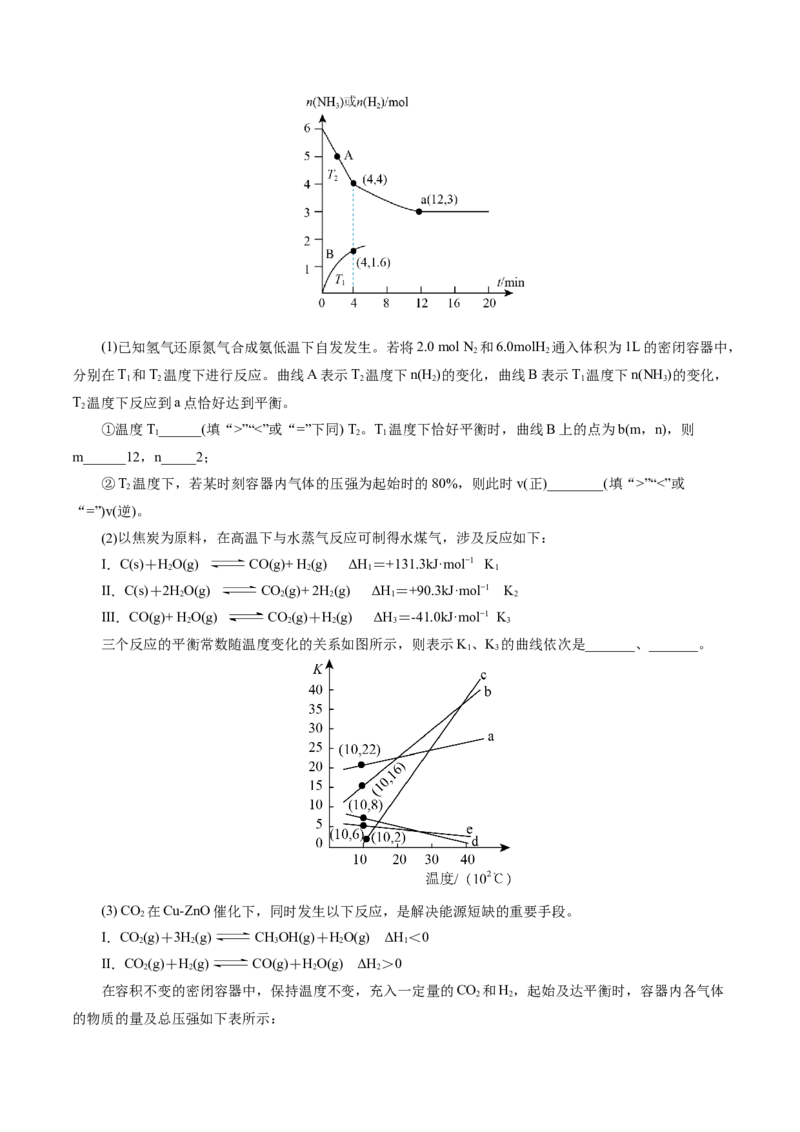 专题07化学反应速率与化学平衡(测试)(原卷版)_05高考化学_新高考复习资料_2024年新高考资料_二轮复习资料_2024年高考化学二轮复习讲练测（新教材新高考）_配套练习（原卷版+解析版）