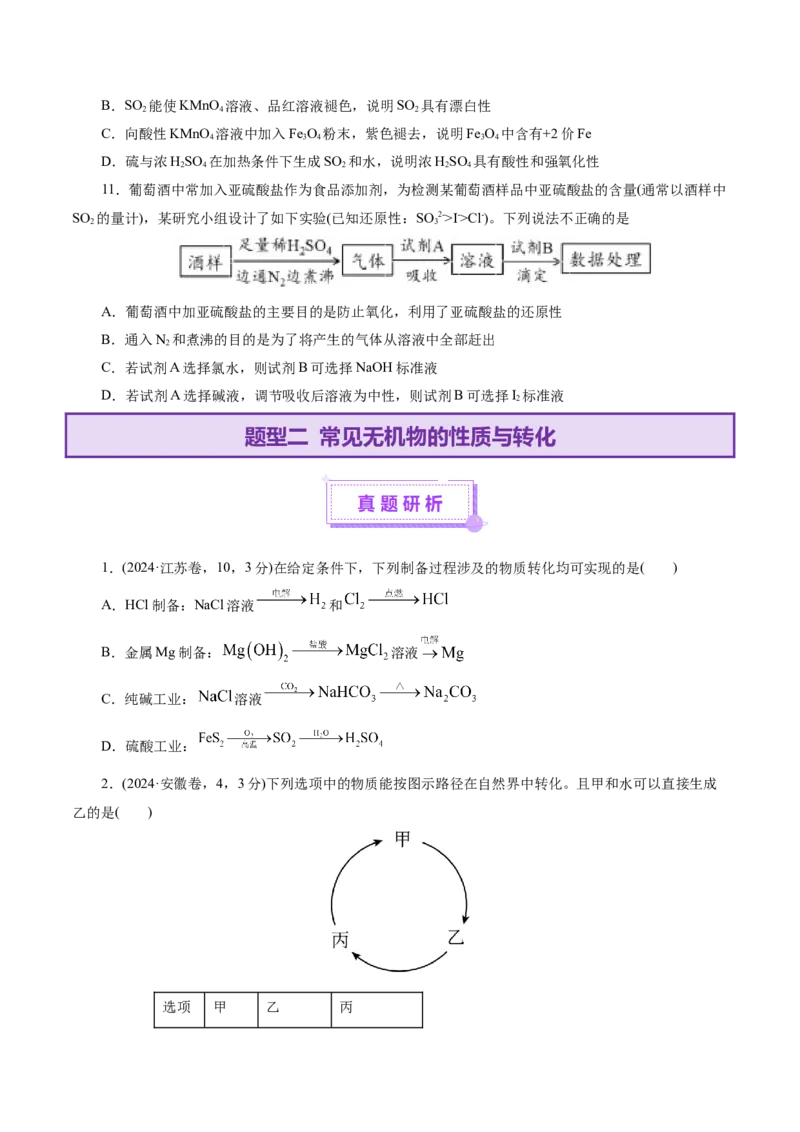 专题05元素及其化合物的性质与应用（讲义）（原卷版）_05高考化学_2025年新高考资料_二轮复习_上好课2025年高考化学二轮复习讲练测（新高考通用）3379109_主题二元素及其化合物