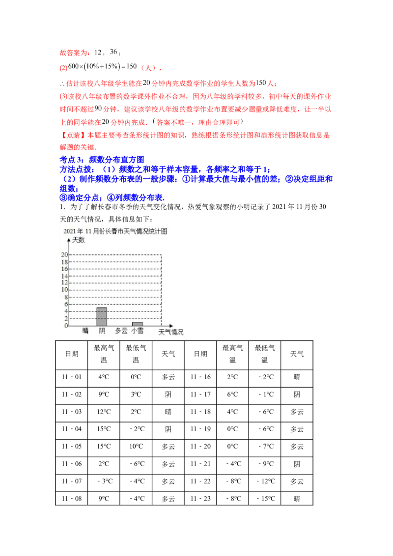 专题12《数据的收集、整理与描述》解答题重点题型分类（解析版）_初中数学人教版_7下-初中数学人教版_7下-初中数学人教版（旧版）赠送_06习题试卷_5专项练习