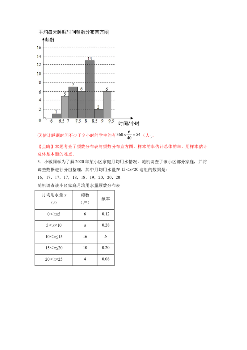 专题12《数据的收集、整理与描述》解答题重点题型分类（解析版）_初中数学人教版_7下-初中数学人教版_7下-初中数学人教版（旧版）赠送_06习题试卷_5专项练习