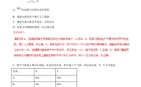 专题06常见非金属及化合物-2019年高考化学易错题汇总（解析版）_05高考化学_新高考复习资料_2022年新高考资料_2022年一轮复习各版本_1.高考化学2022年一轮复习通用版