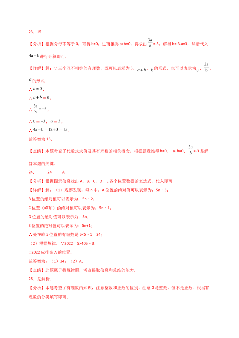 专题1.4+有理数（精选精练）（专项练习）-2024-2025学年七年级数学上册基础知识专项突破讲与练（人教版）_初中数学人教版_7上-初中数学人教版_7上-初中数学人教版（新版）_07讲义练习