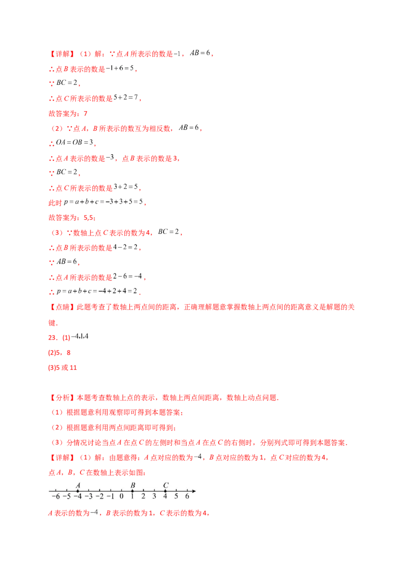 专题1.6+数轴与相反数（专项练习）-2024-2025学年七年级数学上册基础知识专项突破讲与练（人教版）_初中数学人教版_7上-初中数学人教版_7上-初中数学人教版（新版）_07讲义练习