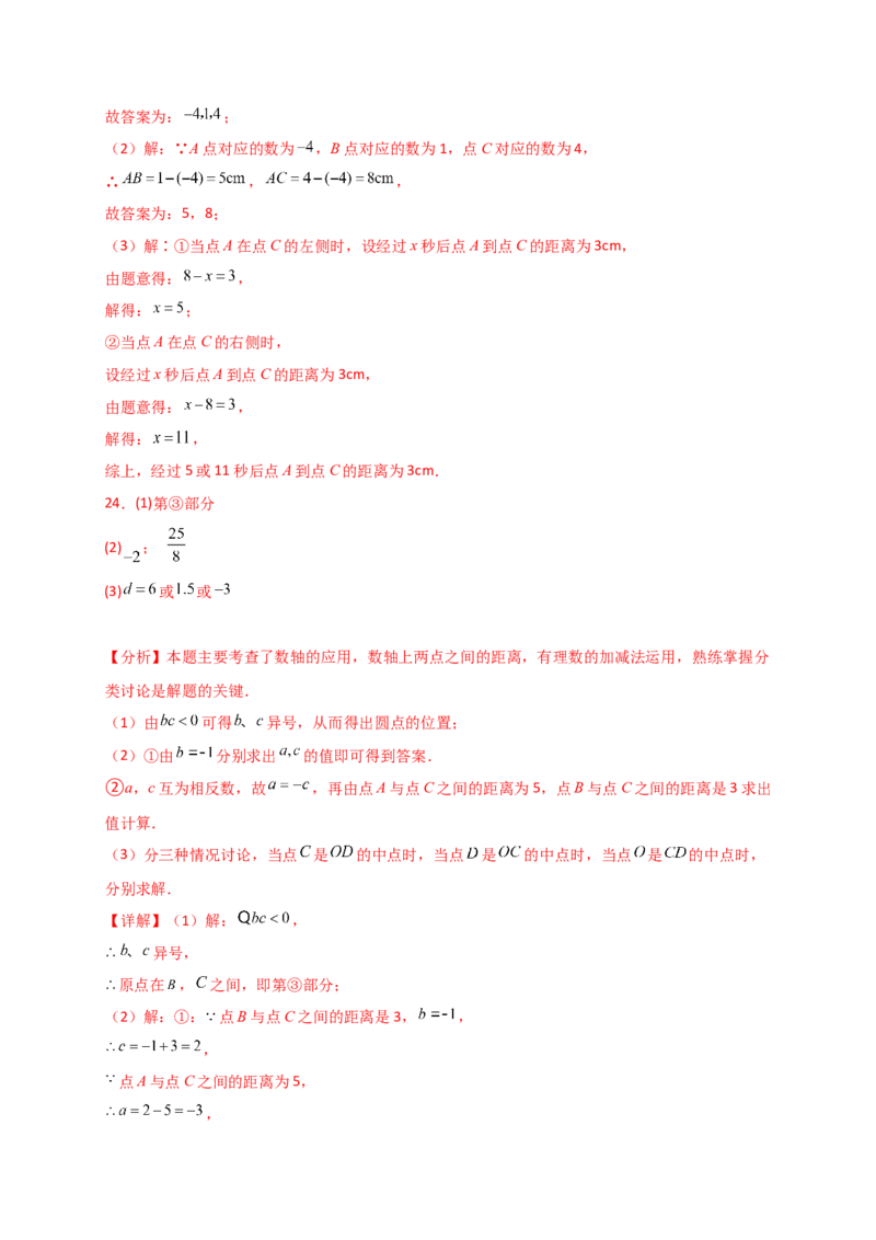 专题1.6+数轴与相反数（专项练习）-2024-2025学年七年级数学上册基础知识专项突破讲与练（人教版）_初中数学人教版_7上-初中数学人教版_7上-初中数学人教版（新版）_07讲义练习