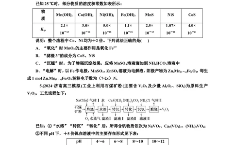 2025年高考复习化学课时检测三十一：无机化学工艺流程（含解析）_05高考化学_2025年新高考资料_专项练习_2025年高考复习化学课时检测（含解析）（完结）
