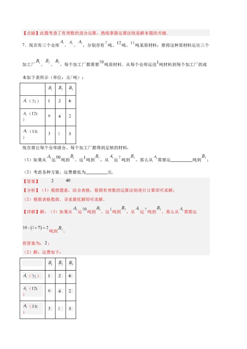 专题04有理数章节压轴题专项训练（解析版）（人教版）_初中数学人教版_7上-初中数学人教版_7上-初中数学人教版（旧版）赠送_06习题试卷_6期中期末复习专题