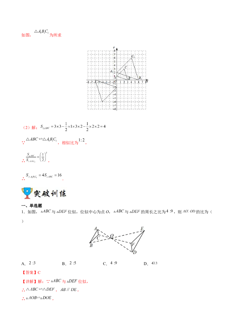 专题05位似（重难点突破）（解析版）_new_初中数学人教版_9下-初中数学人教版_06习题试卷_5专项练习