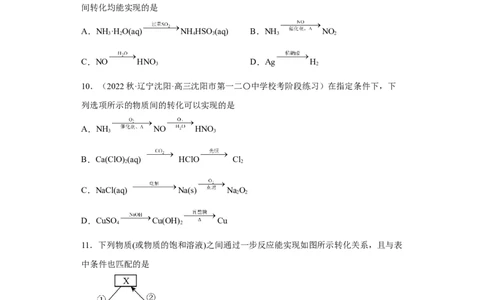 专题一物质的分类与转化（专练）-冲刺2023年高考化学二轮复习核心考点逐项突破（原卷版）_05高考化学_新高考复习资料_2023年新高考资料_二轮复习