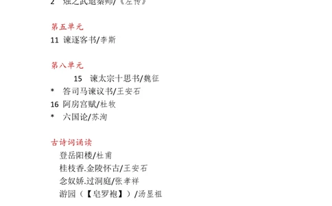 部编版高中语文必修下册必背篇目_高语_人教版高中语文_02部编高中语文必修下册_04素材