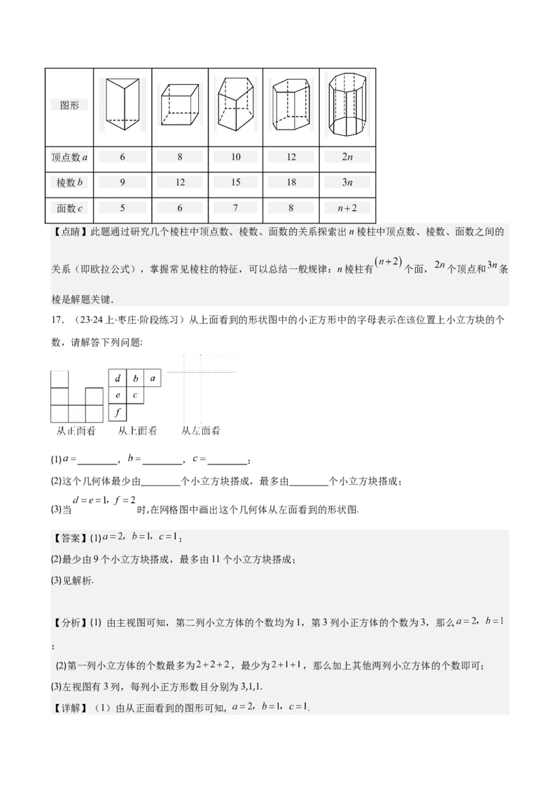 专题19立体图形、展开图、从三个方向看几何体之十大考点（解析版）_初中数学人教版_7上-初中数学人教版_7上-初中数学人教版（旧版）赠送_07专项讲练