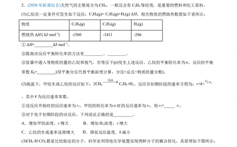 专题14化学反应原理综合-2020年高考化学真题与模拟题分类训练（学生版）_05高考化学_新高考复习资料_2022年新高考资料_2022年一轮复习各版本_1.高考化学2022年一轮复习通用版